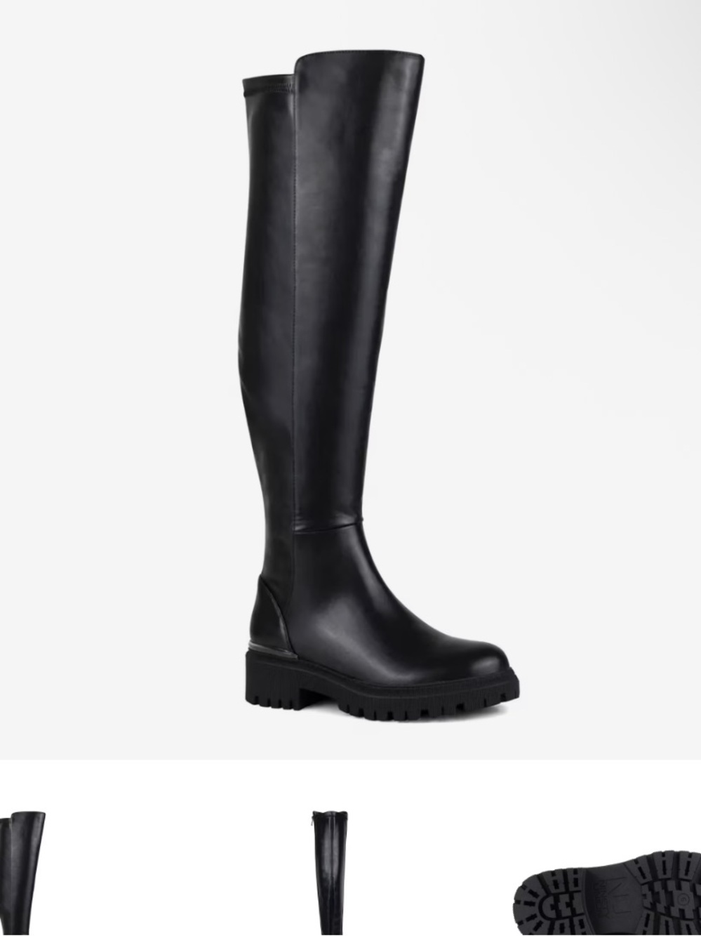 Ninety Union Freeport Women's Black Over-the-Knee Platform Boots with Side Zip
